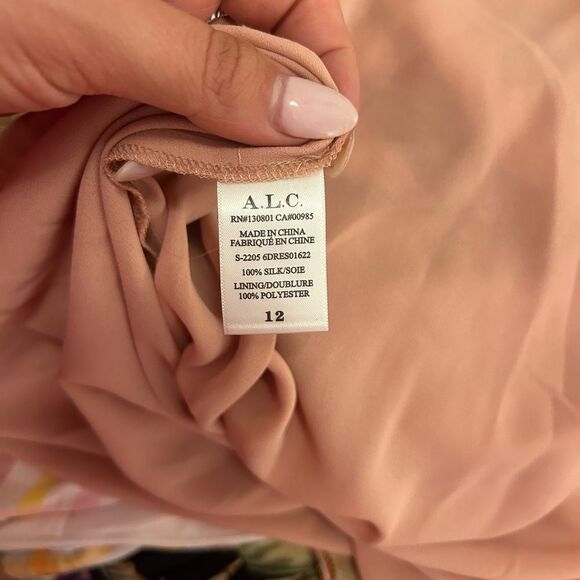 ALC Amina Silk Dress 12 NWT - Picture 7 of 7